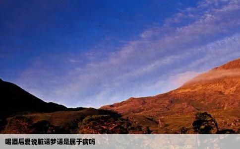 喝酒后爱说脏话梦话是属于病吗