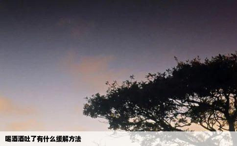 喝酒酒吐了有什么缓解方法