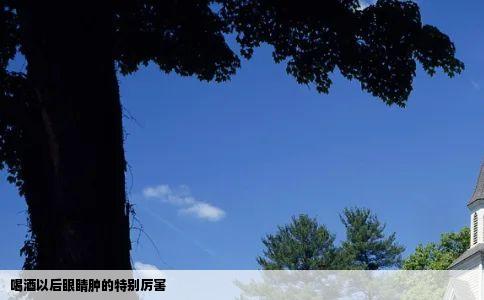 喝酒以后眼睛肿的特别厉害