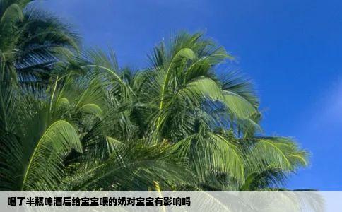 喝了半瓶啤酒后给宝宝喂的奶对宝宝有影响吗