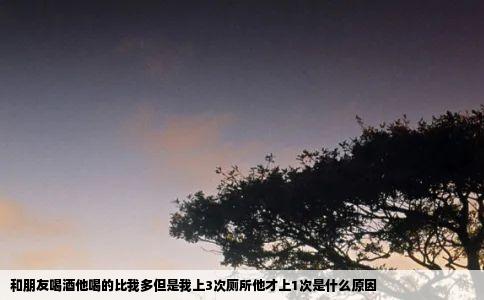 和朋友喝酒他喝的比我多但是我上3次厕所他才上1次是什么原因