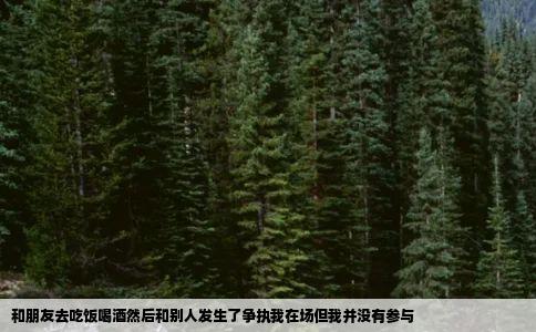 和朋友去吃饭喝酒然后和别人发生了争执我在场但我并没有参与