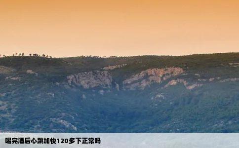 喝完酒后心跳加快120多下正常吗
