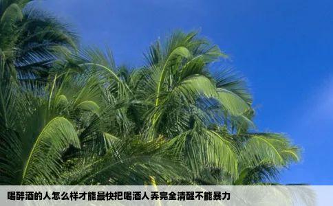 喝醉酒的人怎么样才能最快把喝酒人弄完全清醒不能暴力