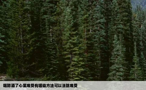 喝醉酒了心里难受有哪些方法可以消除难受