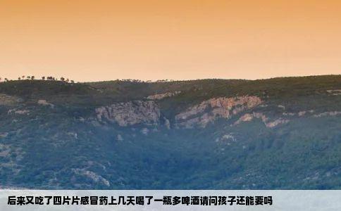 后来又吃了四片片感冒药上几天喝了一瓶多啤酒请问孩子还能要吗