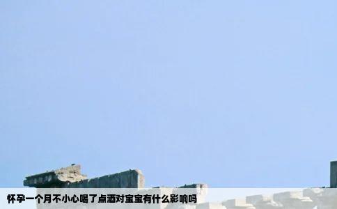 怀孕一个月不小心喝了点酒对宝宝有什么影响吗