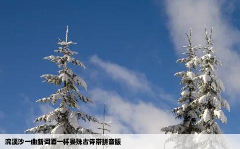 浣溪沙一曲新词酒一杯晏殊古诗带拼音版