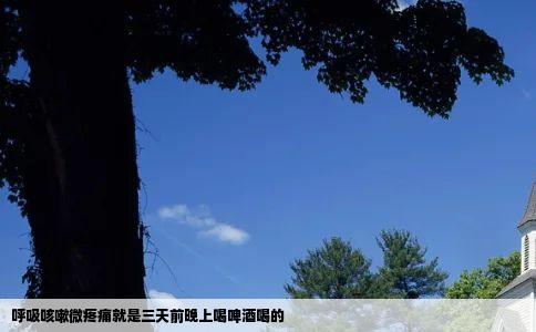 呼吸咳嗽微疼痛就是三天前晚上喝啤酒喝的