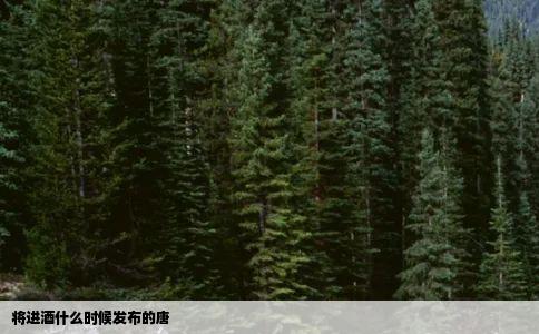 将进酒什么时候发布的唐