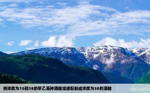 将浓度为70和38的甲乙两种酒精溶液配制成浓度为58的酒精