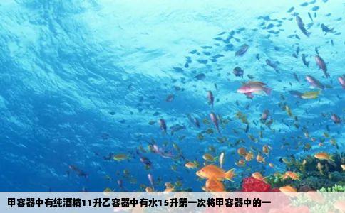 甲容器中有纯酒精11升乙容器中有水15升第一次将甲容器中的一