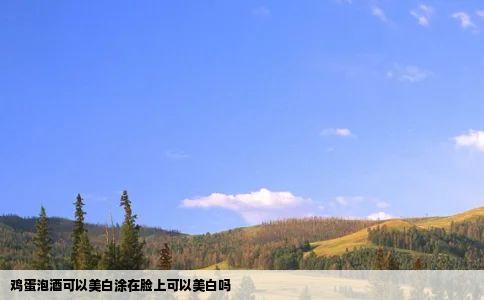 鸡蛋泡酒可以美白涂在脸上可以美白吗