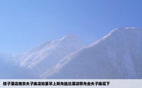 桔子酒店南京夫子庙店如果早上就先抵达酒店想先去夫子庙逛下