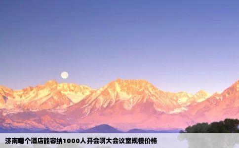 济南哪个酒店能容纳1000人开会啊大会议室规模价格
