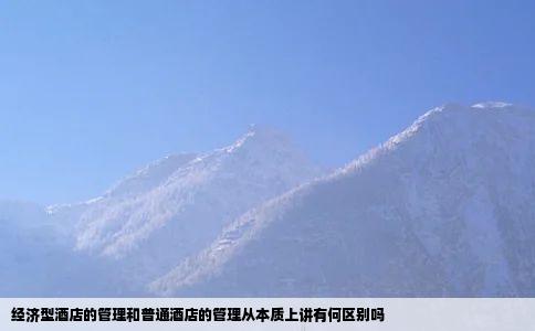 经济型酒店的管理和普通酒店的管理从本质上讲有何区别吗