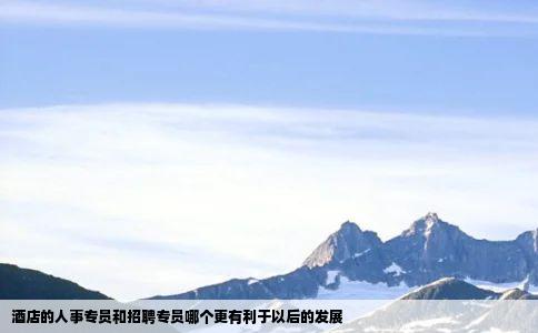 酒店的人事专员和招聘专员哪个更有利于以后的发展