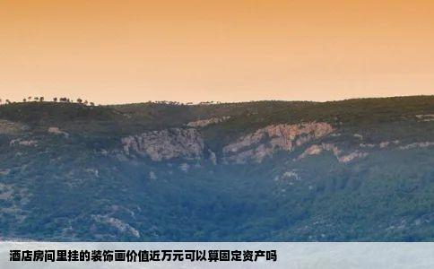 酒店房间里挂的装饰画价值近万元可以算固定资产吗