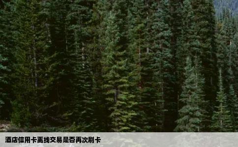 酒店信用卡离线交易是否再次刷卡