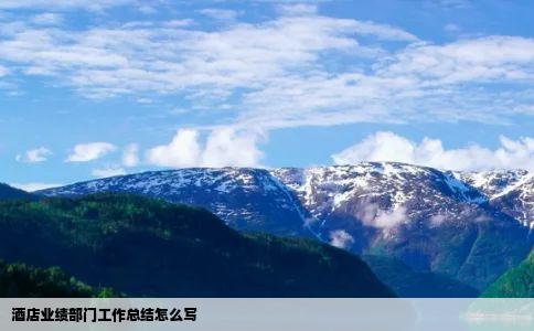 酒店业绩部门工作总结怎么写