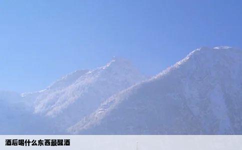 酒后喝什么东西最醒酒