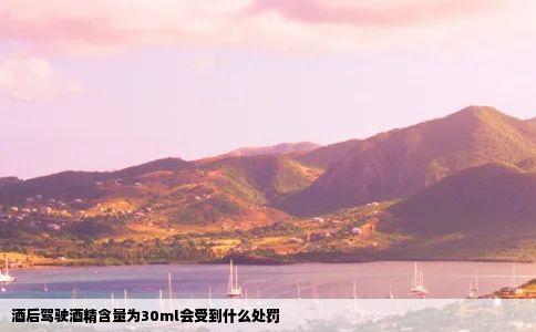 酒后驾驶酒精含量为30ml会受到什么处罚