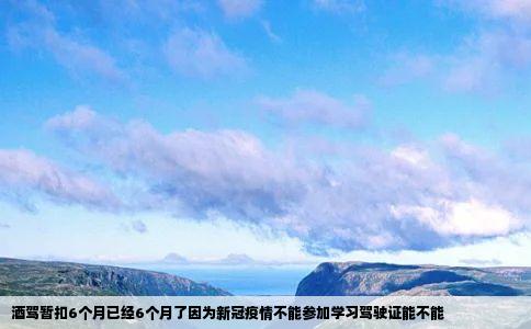 酒驾暂扣6个月已经6个月了因为新冠疫情不能参加学习驾驶证能不能