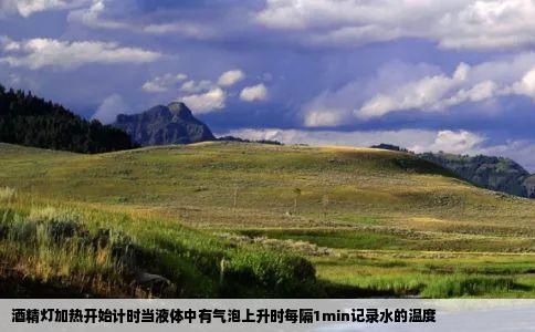 酒精灯加热开始计时当液体中有气泡上升时每隔1min记录水的温度