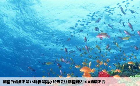 酒精的燃点不是75吗但是隔水加热会让酒精到达100酒精不会
