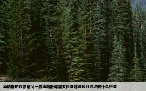 酒精肝的诊断请问一般酒精肝都需要检查哪些项目通过做什么检查