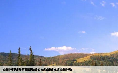 酒精肝的征兆有哪些呢耐心额原因会导致酒精肝呢