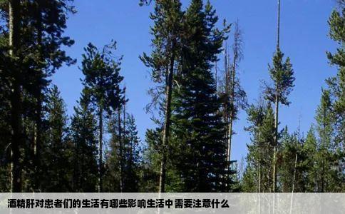 酒精肝对患者们的生活有哪些影响生活中需要注意什么