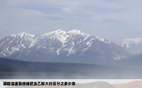 酒精溶液及按体积含乙醇大约百分之多少克