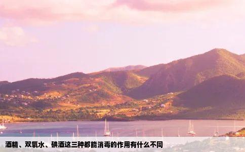 酒精双氧水碘酒这三种都能消毒的作用有什么不同