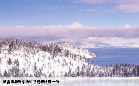 急需酒后驾车检讨书或者检查一份