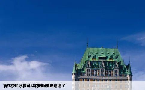 菊花茶加冰糖可以减肥吗如题谢谢了