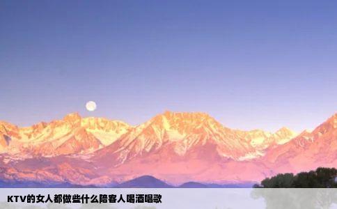 KTV的女人都做些什么陪客人喝酒唱歌