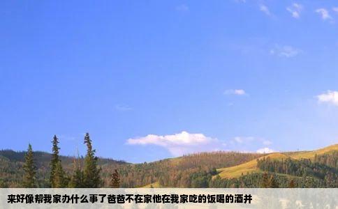 来好像帮我家办什么事了爸爸不在家他在我家吃的饭喝的酒并