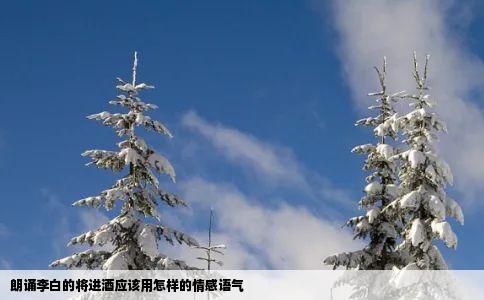 朗诵李白的将进酒应该用怎样的情感语气