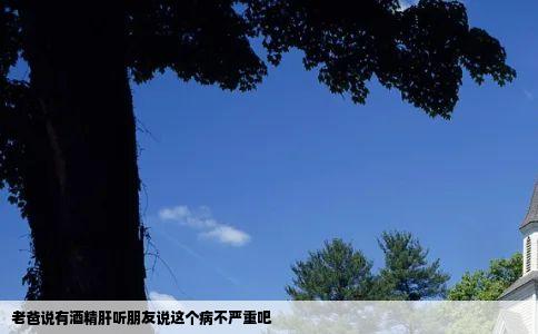 老爸说有酒精肝听朋友说这个病不严重吧