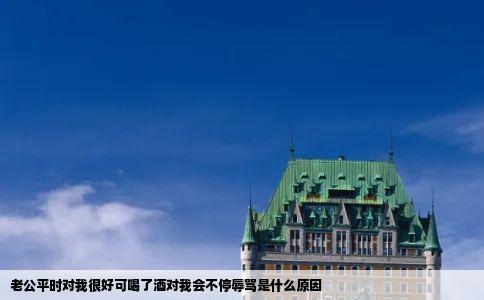 老公平时对我很好可喝了酒对我会不停辱骂是什么原因