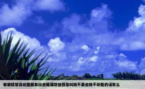 老婆经常喜欢跟朋友出去喝酒吃饭但是叫她不要去她不听我的话怎么
