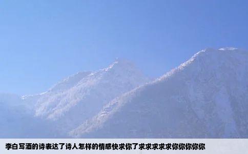 李白写酒的诗表达了诗人怎样的情感快求你了求求求求求你你你你你