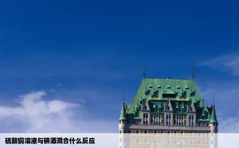 硫酸铜溶液与碘酒混合什么反应