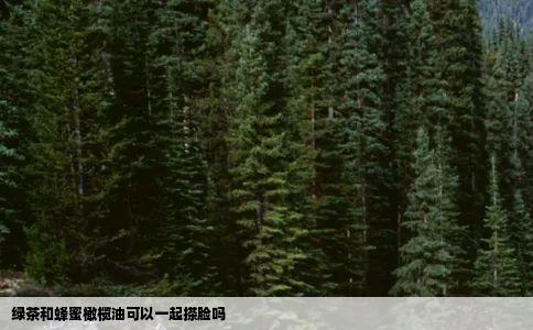 绿茶和蜂蜜橄榄油可以一起搽脸吗