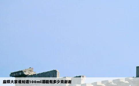 麻烦大家谁知道100ml酒精有多少克谢谢