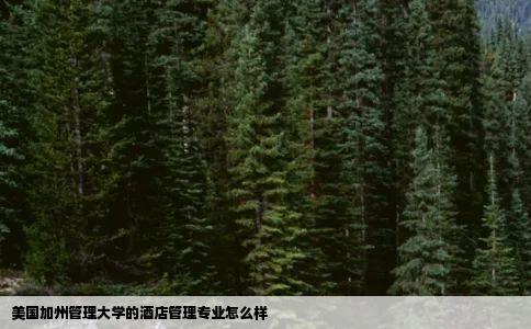 美国加州管理大学的酒店管理专业怎么样