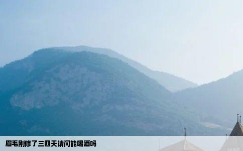 眉毛刚修了三四天请问能喝酒吗