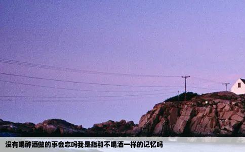 没有喝醉酒做的事会忘吗我是指和不喝酒一样的记忆吗