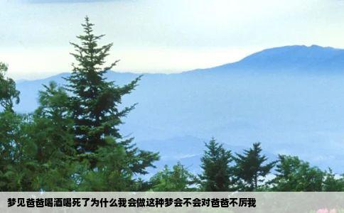 梦见爸爸喝酒喝死了为什么我会做这种梦会不会对爸爸不厉我